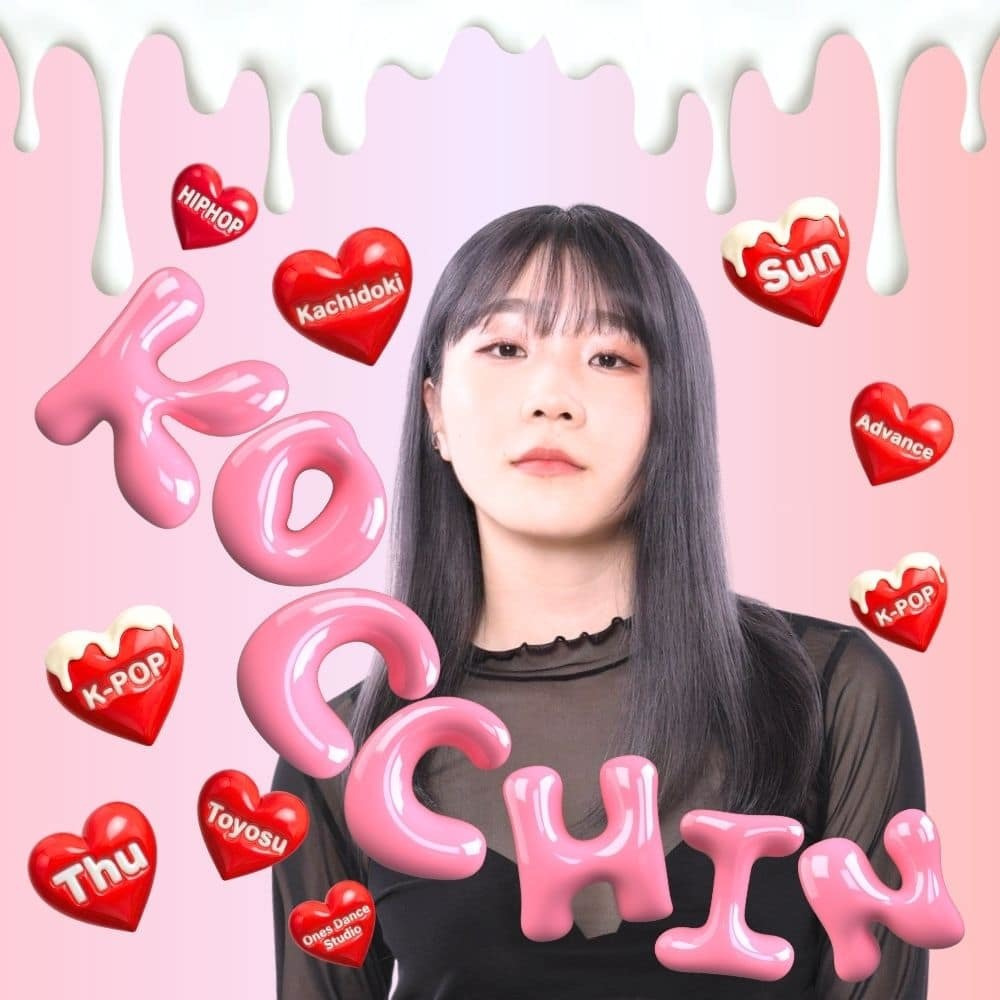 ダンス歴20年超、ミュージカル出演のCocchin先生。勝どき・晴海でトップレベルのHIPHOPアドバンスクラスを指導する姿。